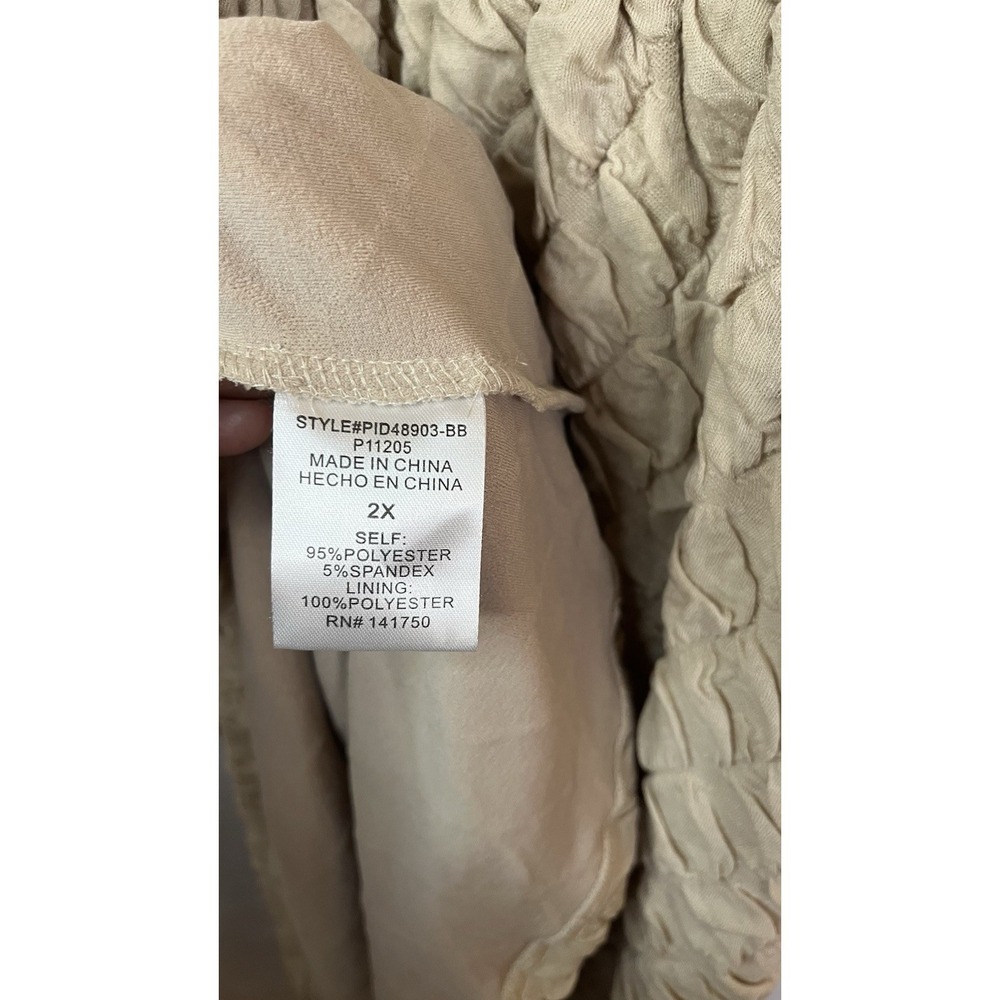 Baltic Born Dress Keri Gathered Dress Light Taupe Beige Tan 2XL NWT - Picture 13 of 13